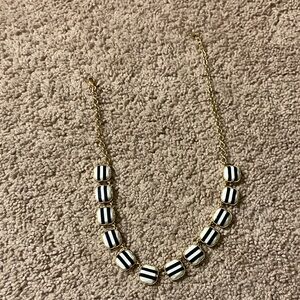 Talbots Gold and Black Striped Necklace